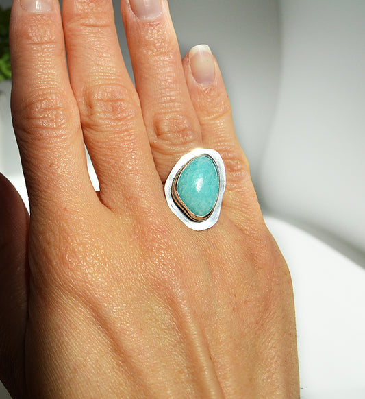 Amazonite Ring Size 6.5