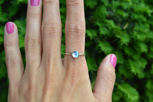Blue Indigo Topaz Ring