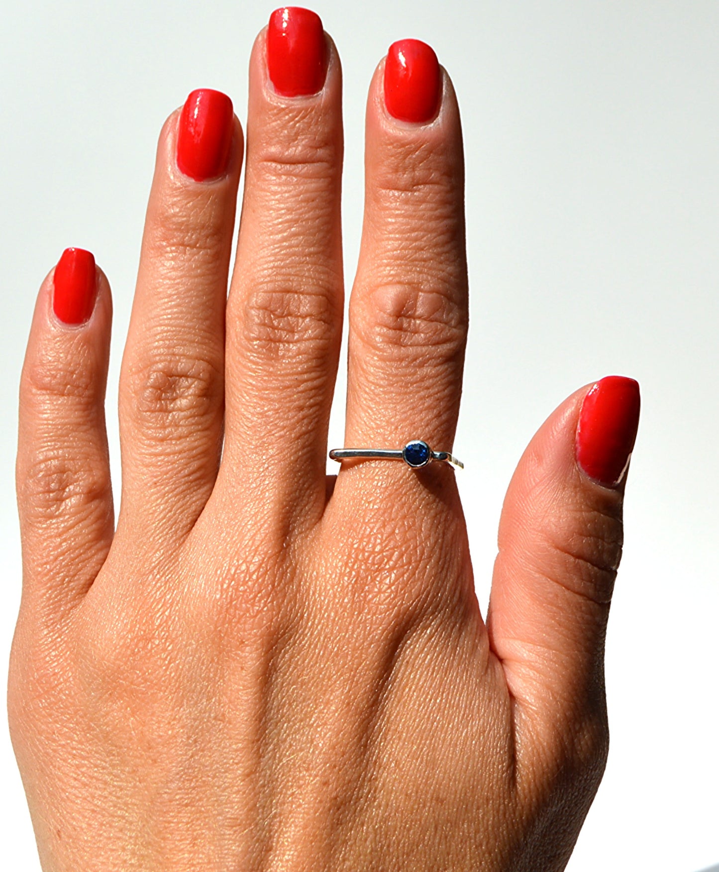 Blue Spinel Square Ring