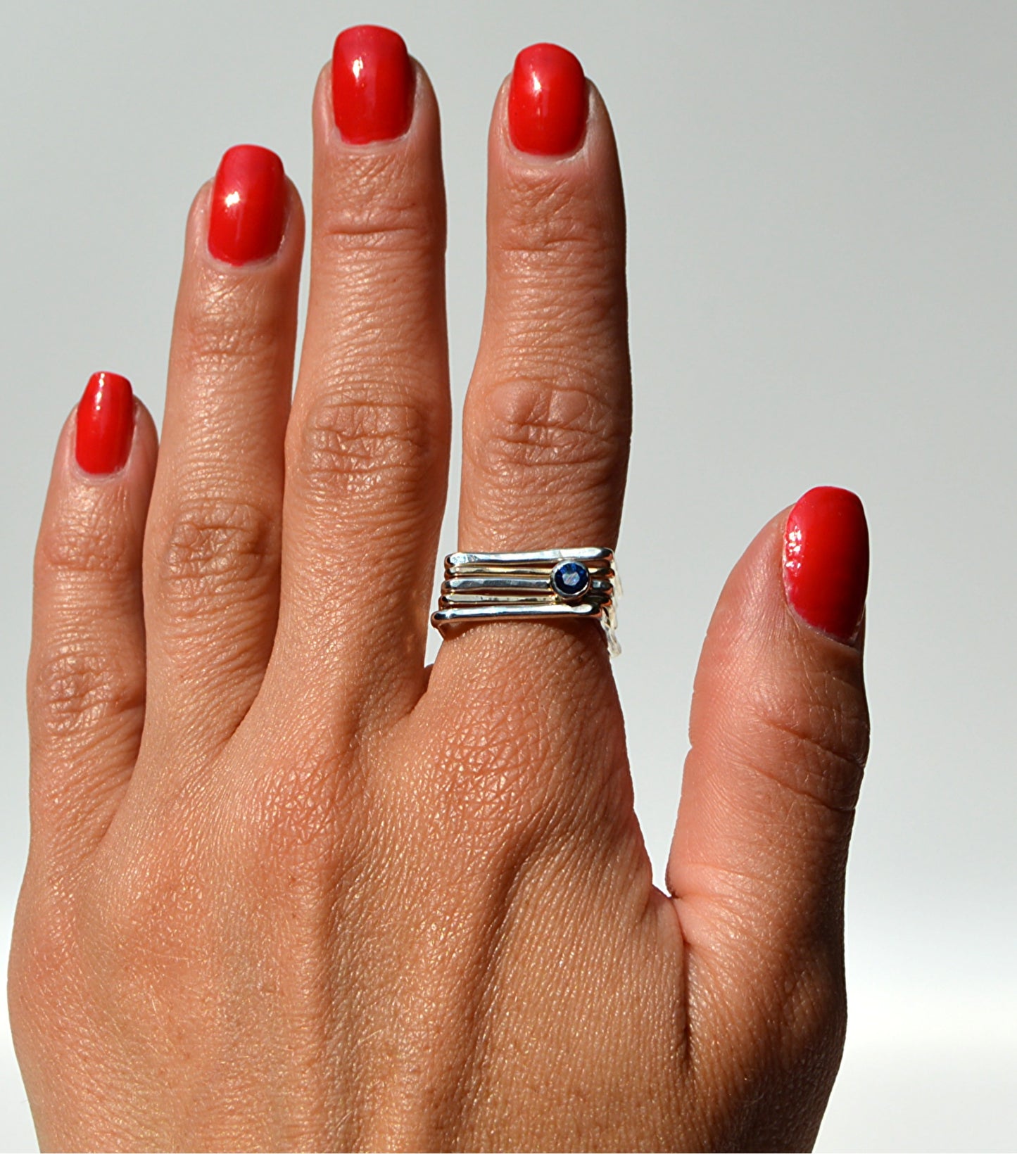 Blue Spinel Square Ring