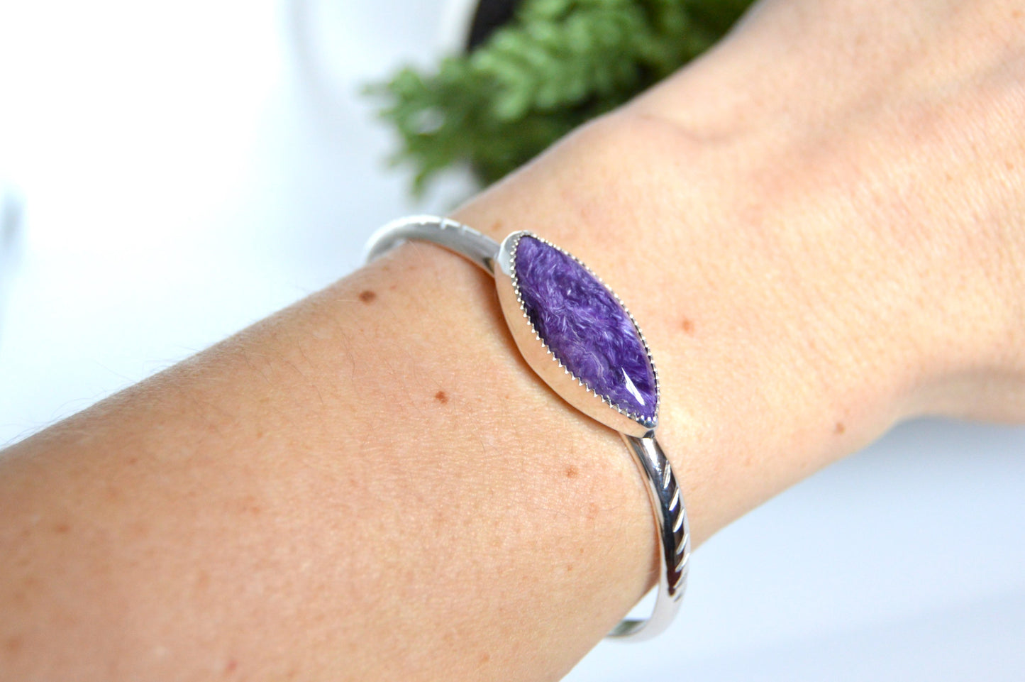 Charoite Cuff Bracelet