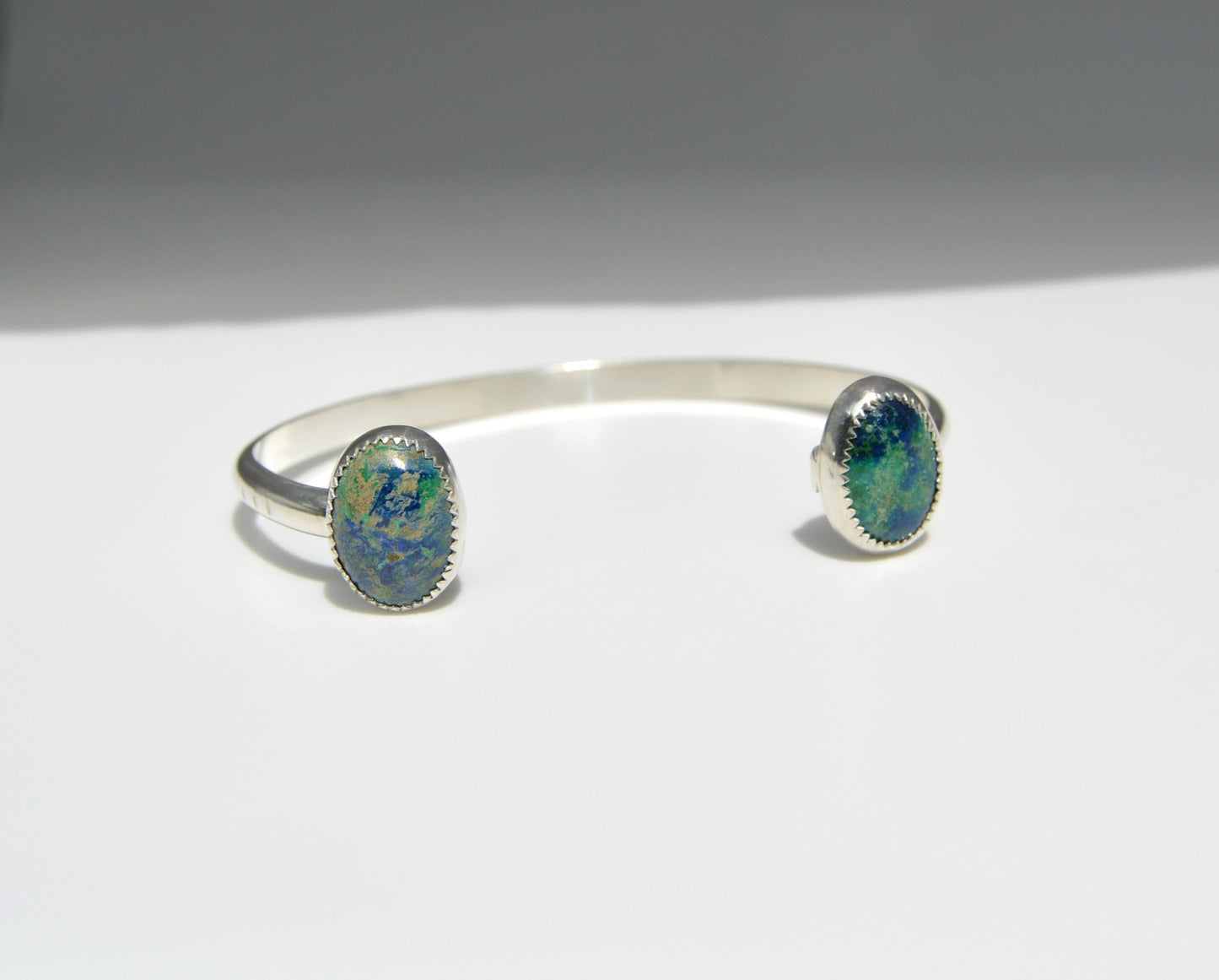 Double Chrysocolla Cuff Bracelet