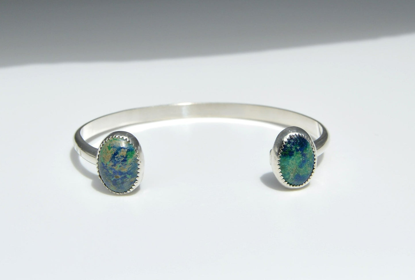 Double Chrysocolla Cuff Bracelet