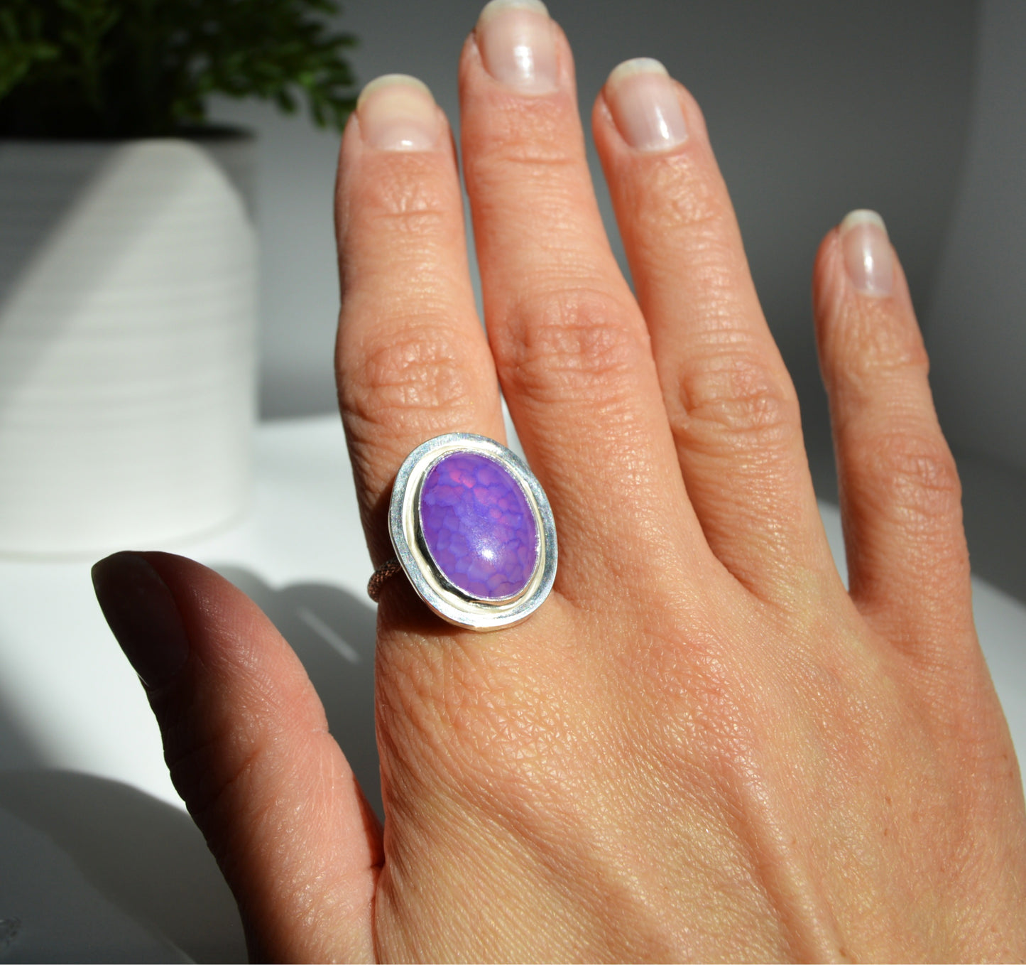 Dragon Agate Ring Size 8.5