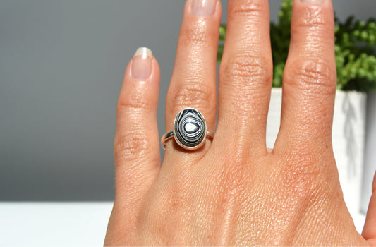 Fordite Classic Ring