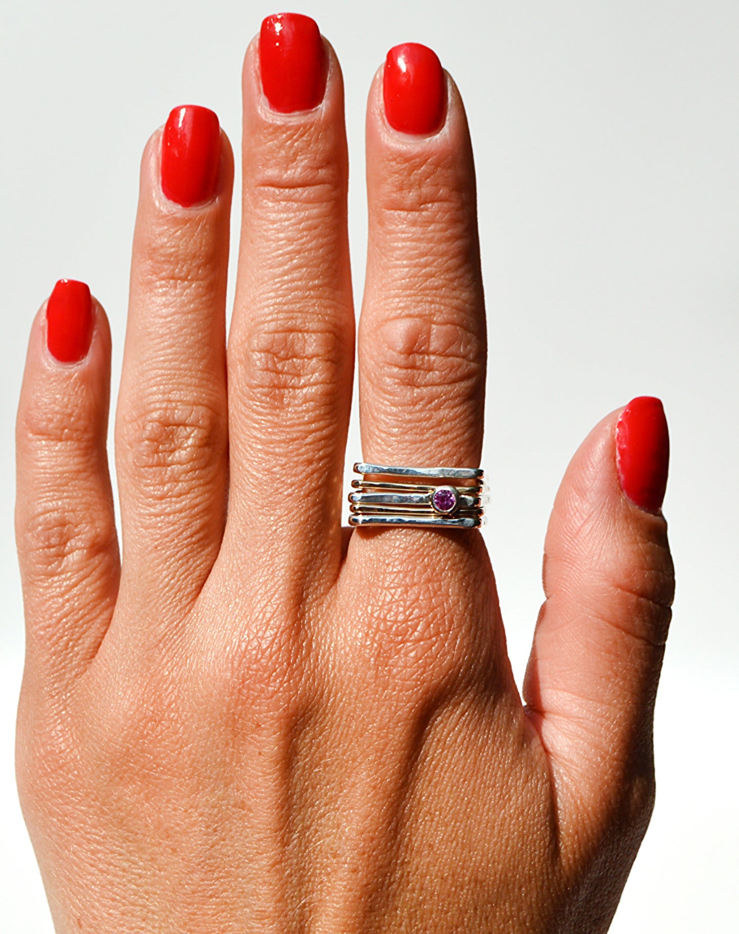 Pink Tourmaline Square Ring