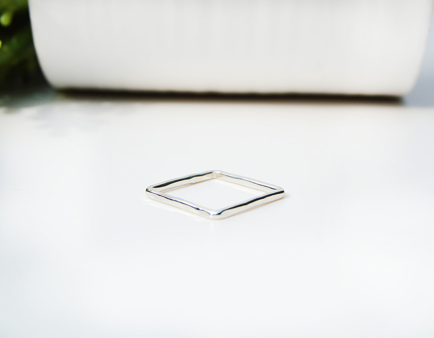 Square Ring in Silver or Gold