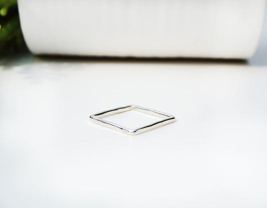 Square Ring in Sterling Silver