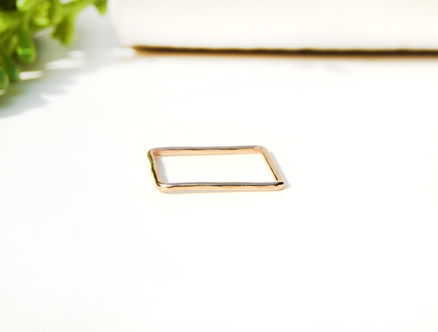 Square Ring in Silver or Gold