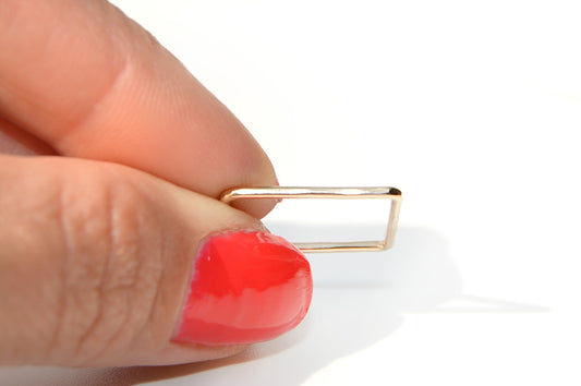 Square Ring in Silver or Gold