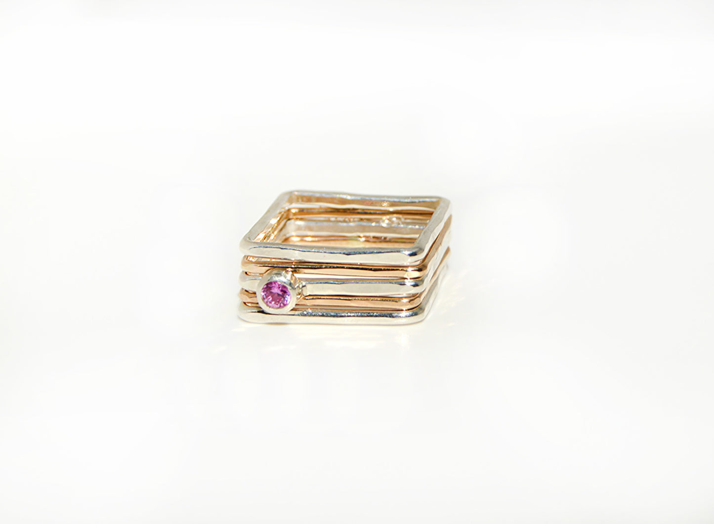 Square Ring in Silver or Gold