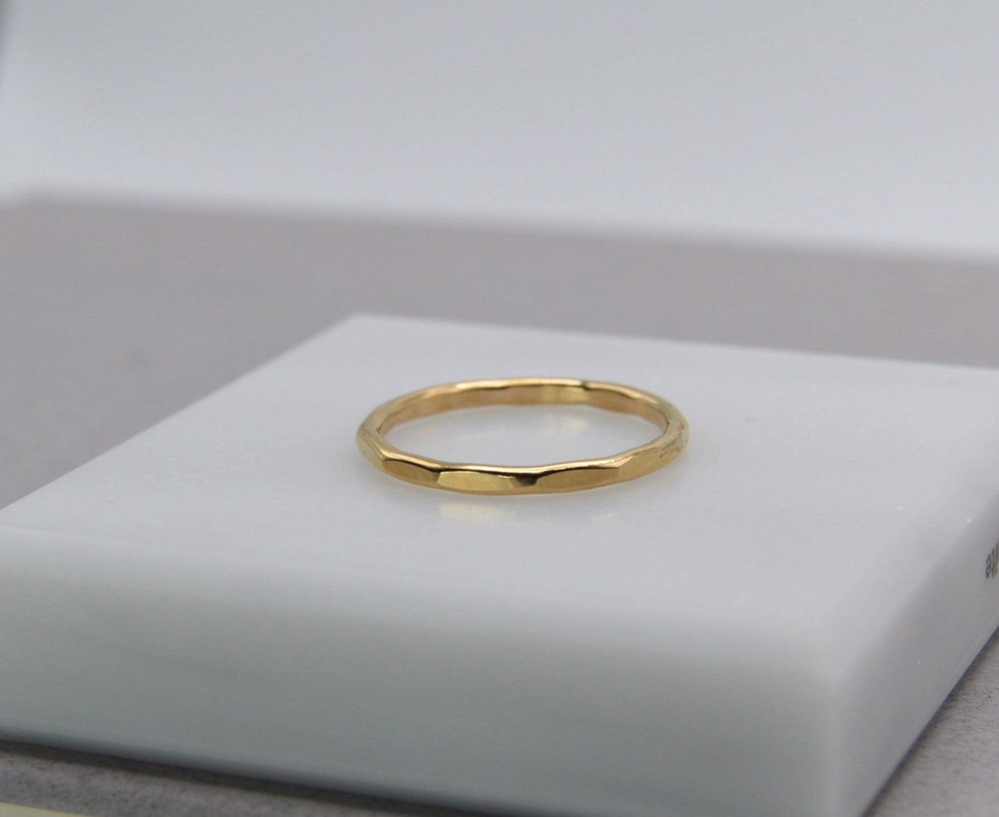 Stack Ring Hammered in Gold or Silver