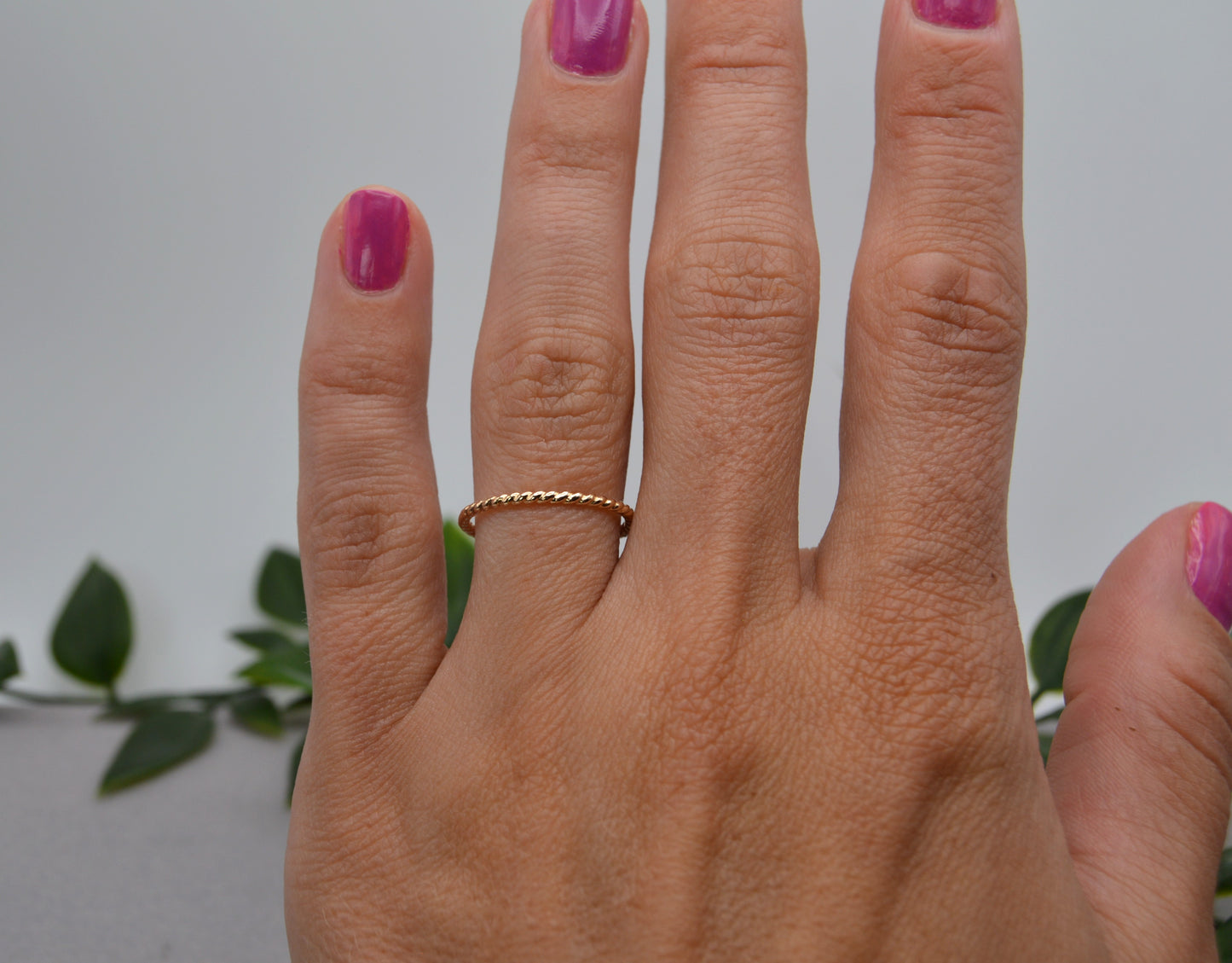 Stack Ring Rope in Gold or Silver