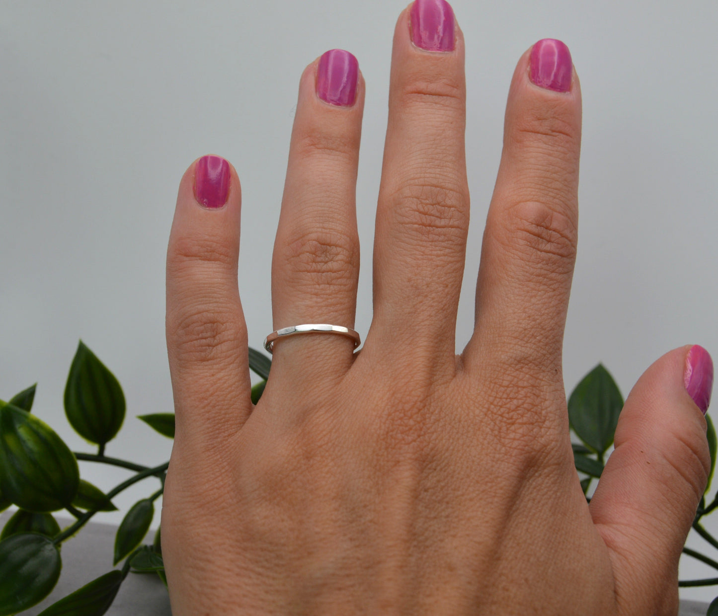 Stack Ring Hammered in Gold or Silver