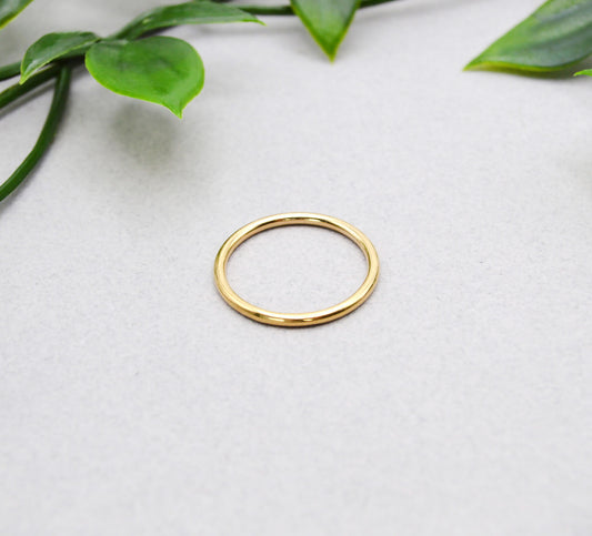 Smooth Stack Ring in Sterling Silver or Gold
