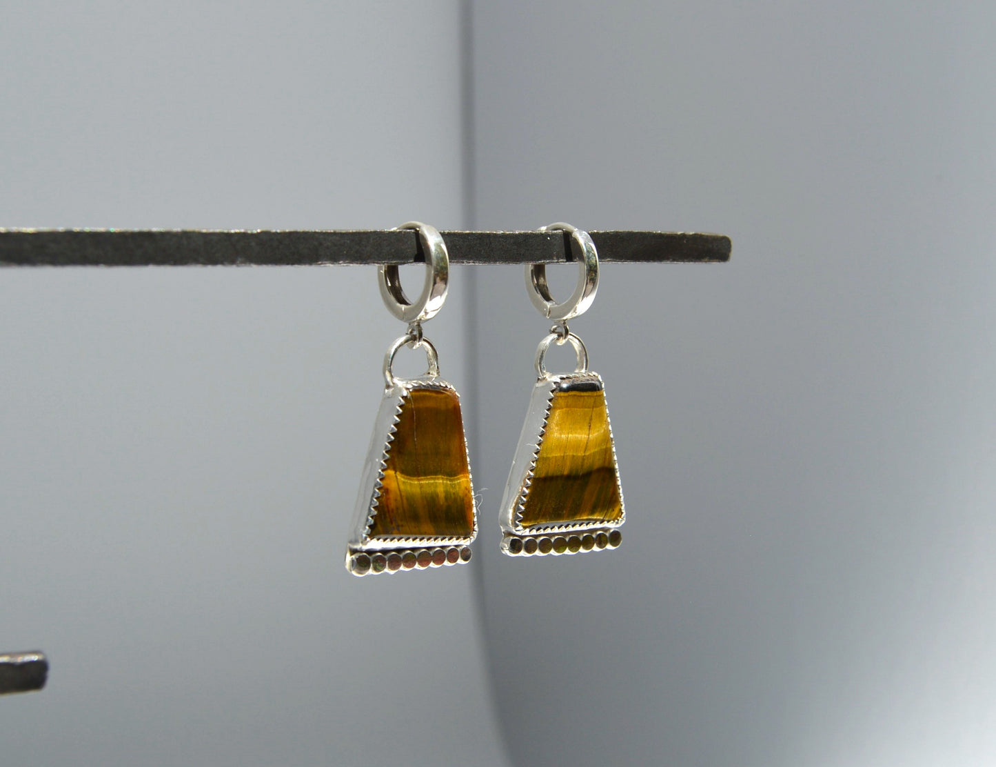Tigers Eye Dangle Earrings