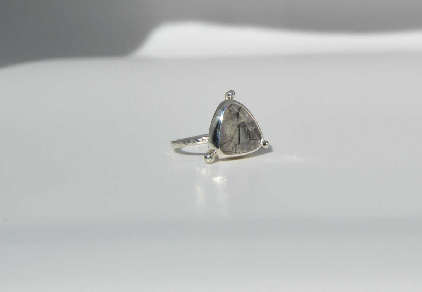 Tourmalated Quartz Ring Size 6.5