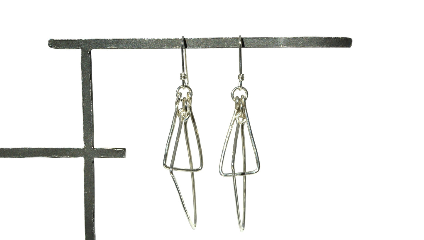 Triangle Sterling Silver Earrings