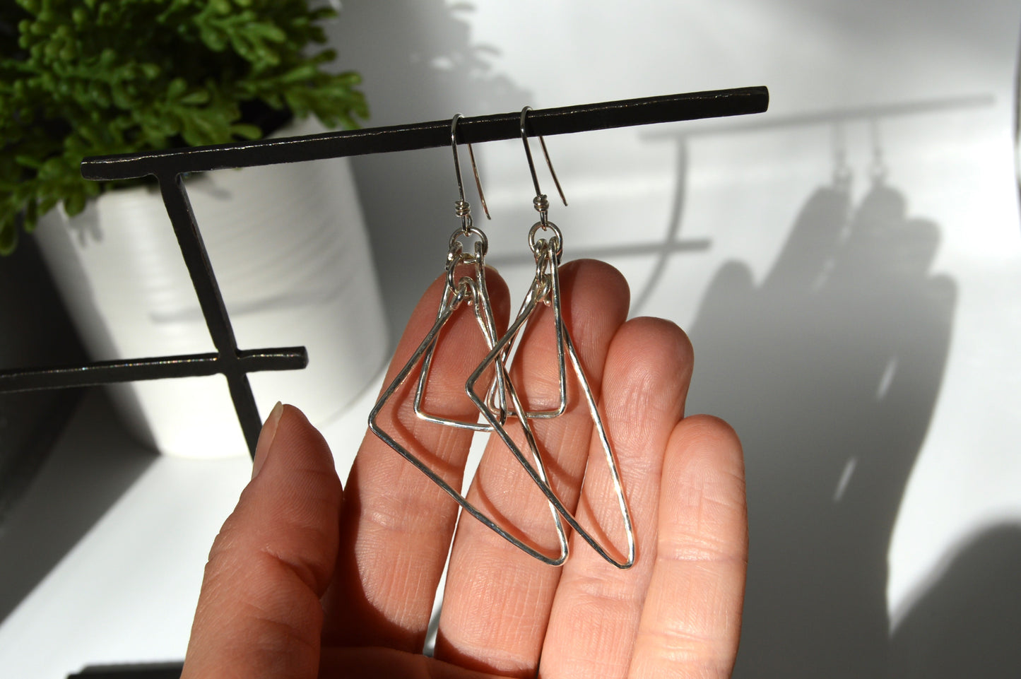 Triangle Sterling Silver Earrings