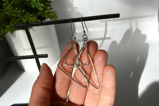 Triangle Sterling Silver Earrings