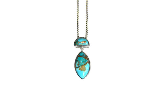 Turquoise Double Pendant Necklace