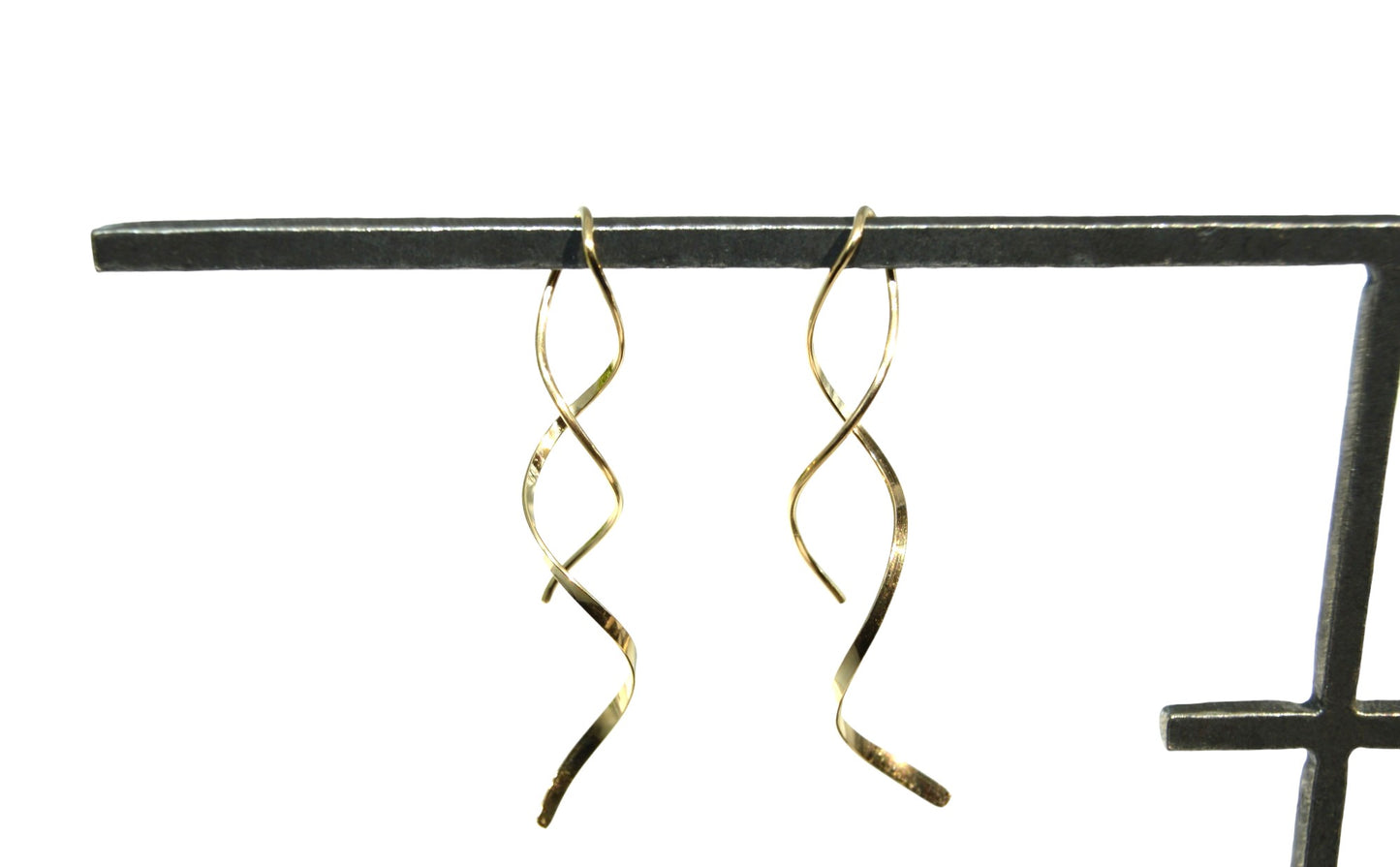 Twist Dangle Earrings in Gold or Silver
