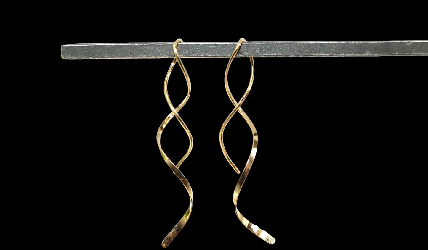 Twist Dangle Earrings in Gold or Silver