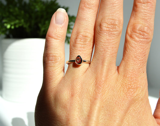 Watermelon Tourmaline Ring Size 6