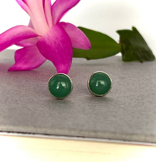 Aventurine Stud Earrings