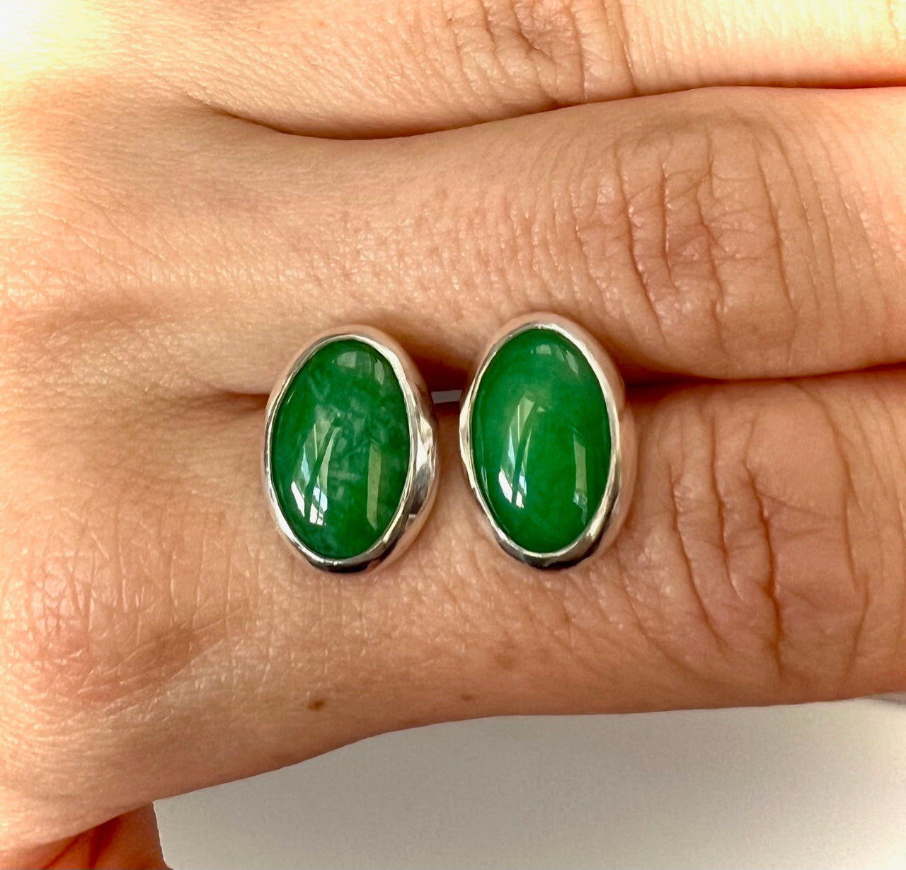 Aventurine Large Stud Earrings