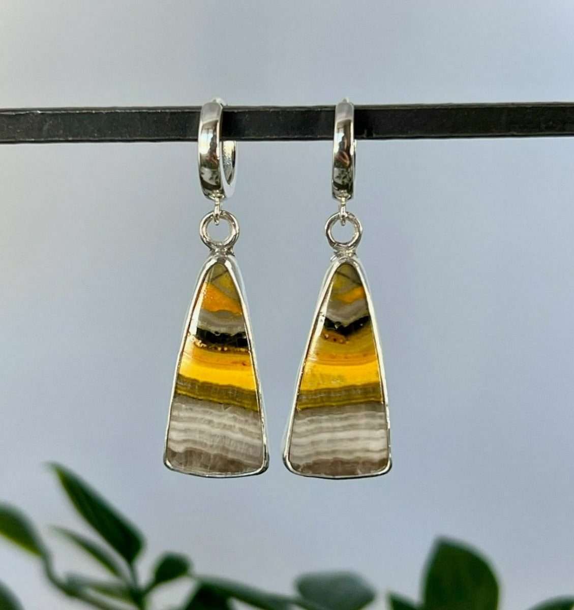 Bumble Bee Jasper Drop Earrings