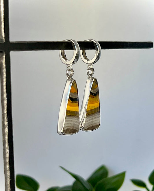Bumble Bee Jasper Drop Earrings