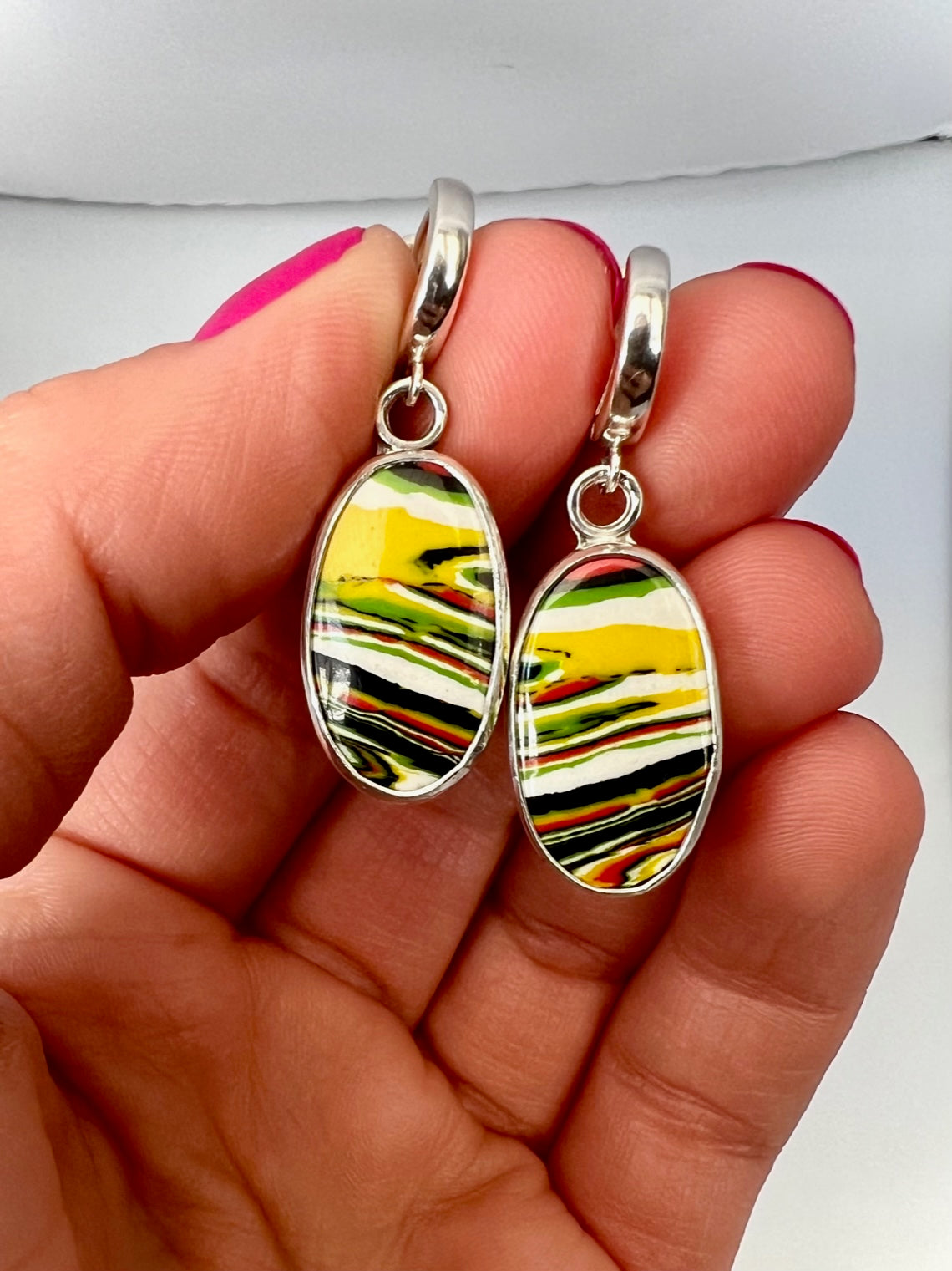Bronco Fordite Drop Earrings