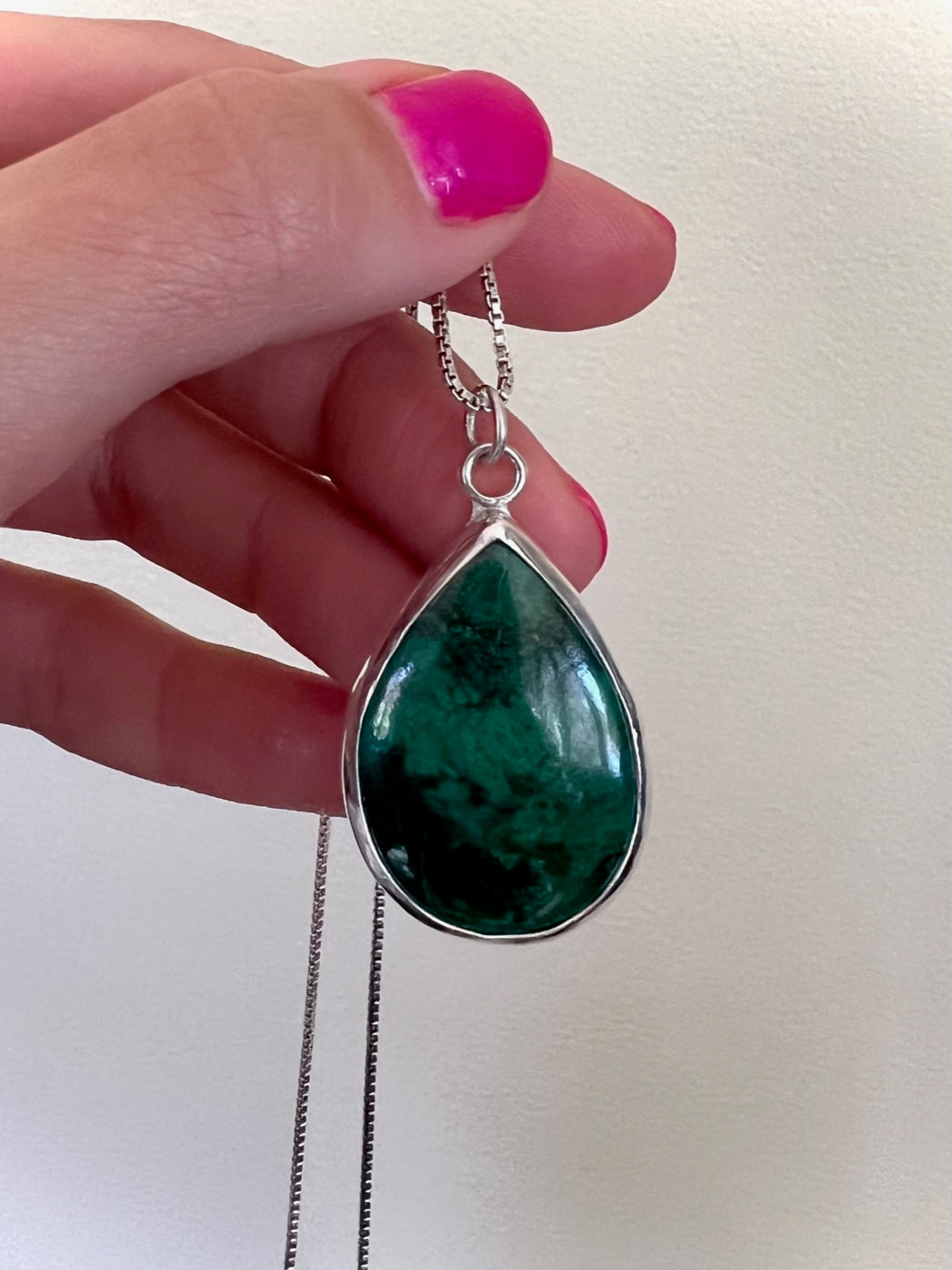 Chrysocolla Teardrop Necklace