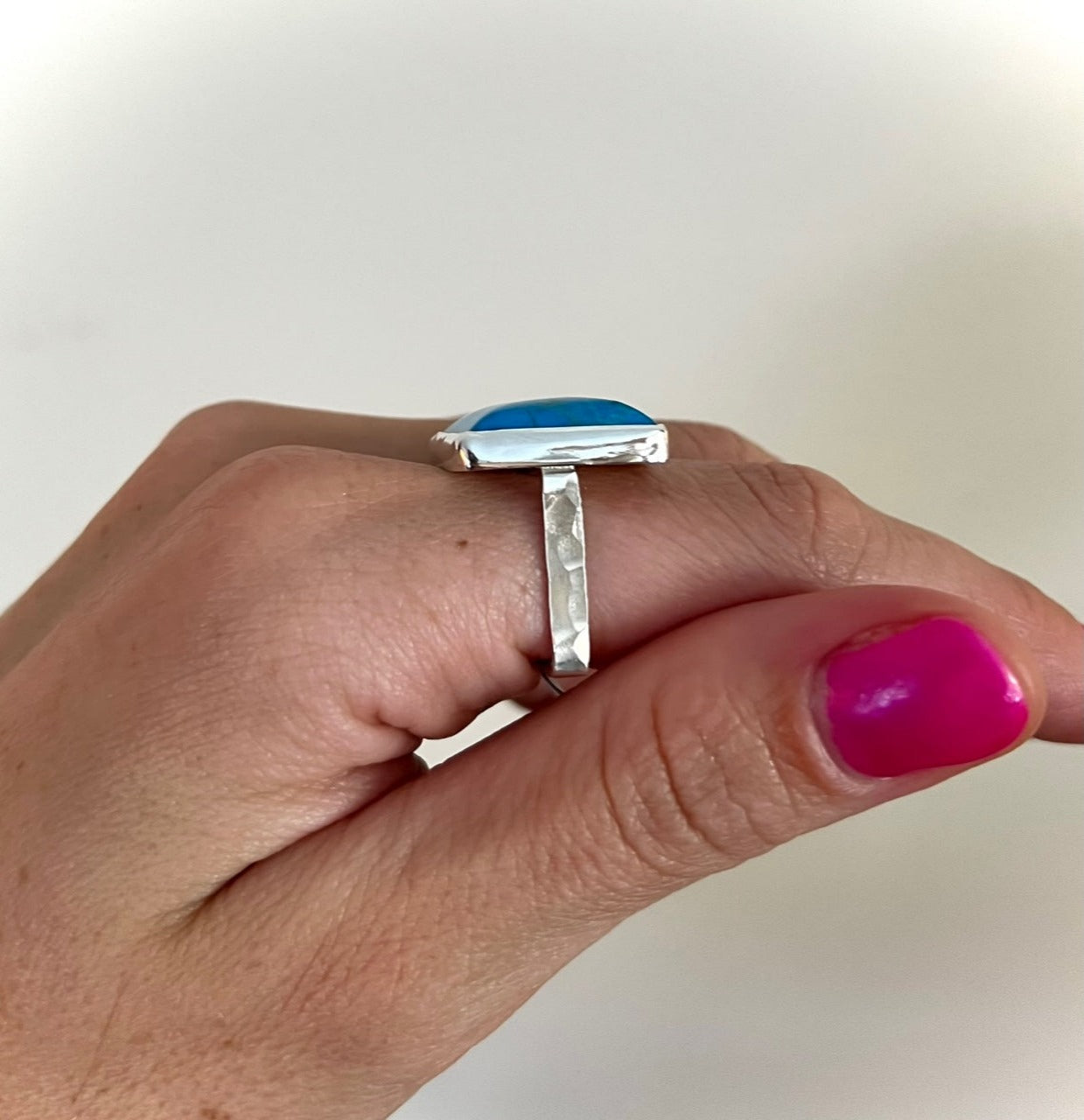 Blue Howlite Ring Size 7.5