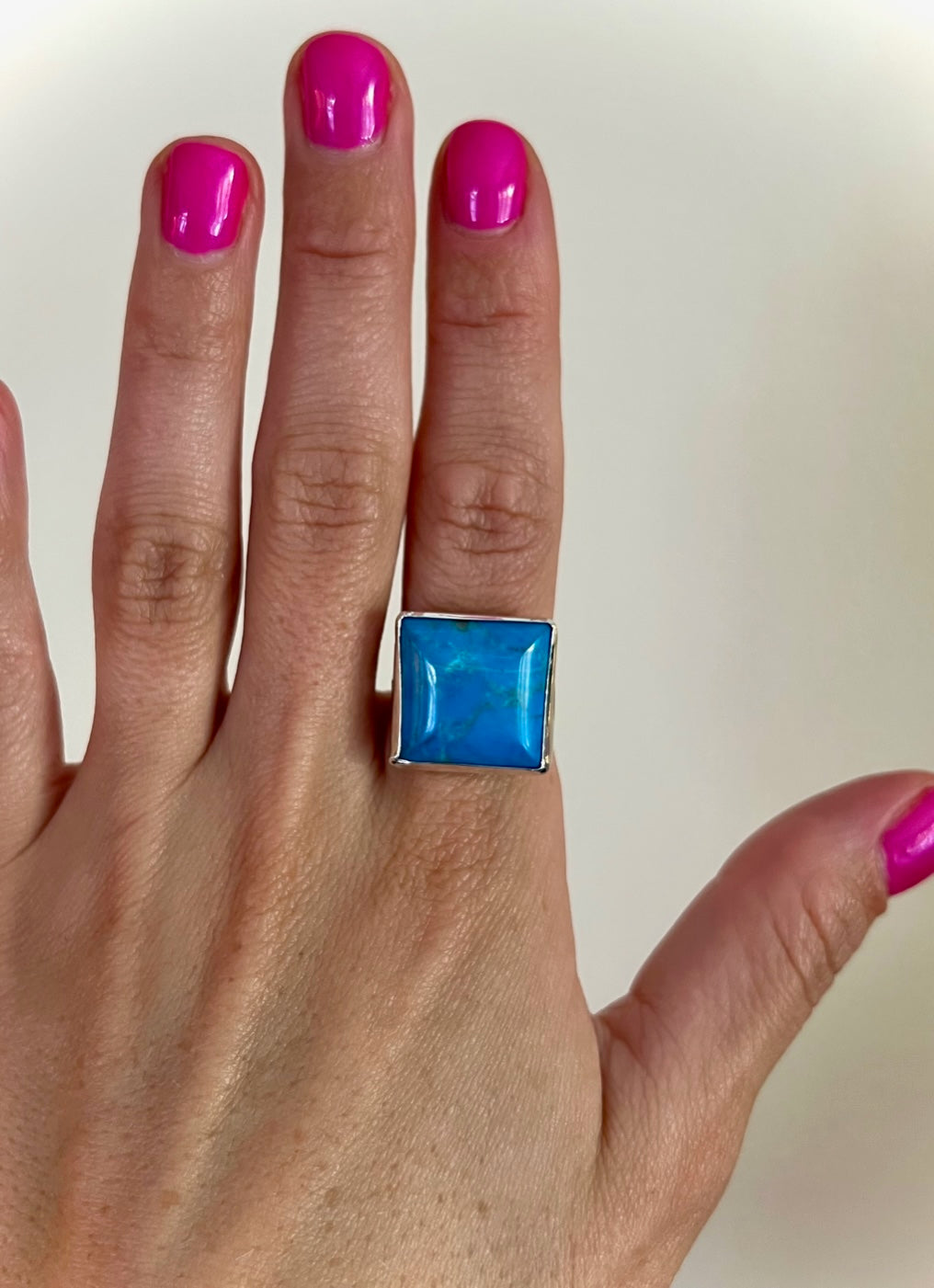 Blue Howlite Ring Size 7.5