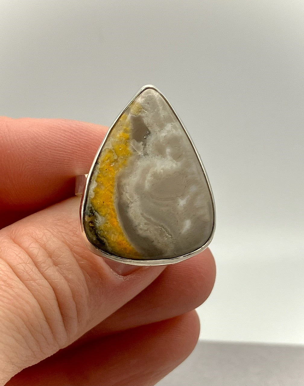 Bumble Bee Jasper Ring Size 7.5
