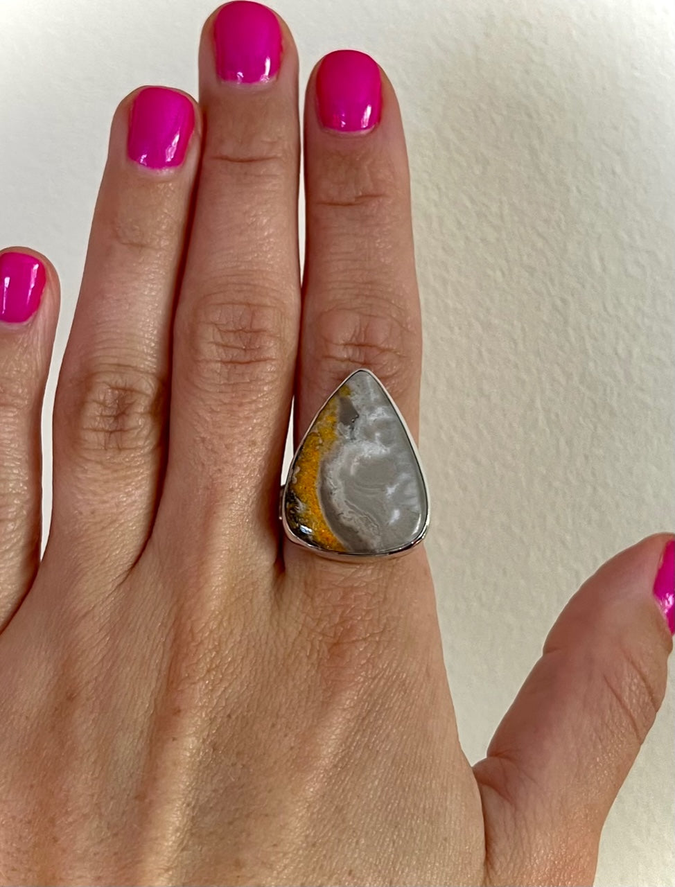Bumble Bee Jasper Ring Size 7.5