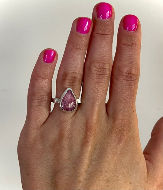 Ruby Zoisite Ring Size 7