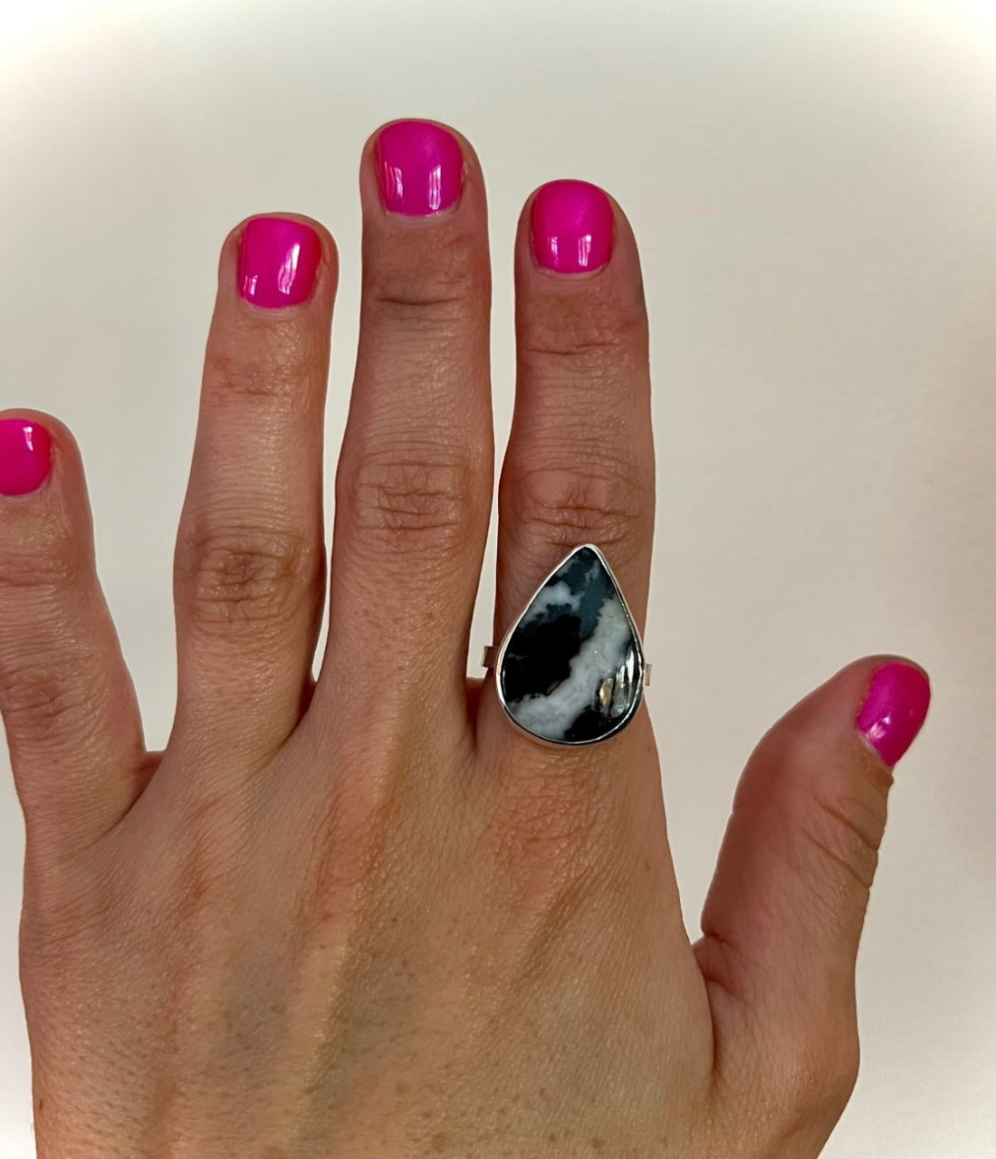 Zebra Agate Ring Size 8.5