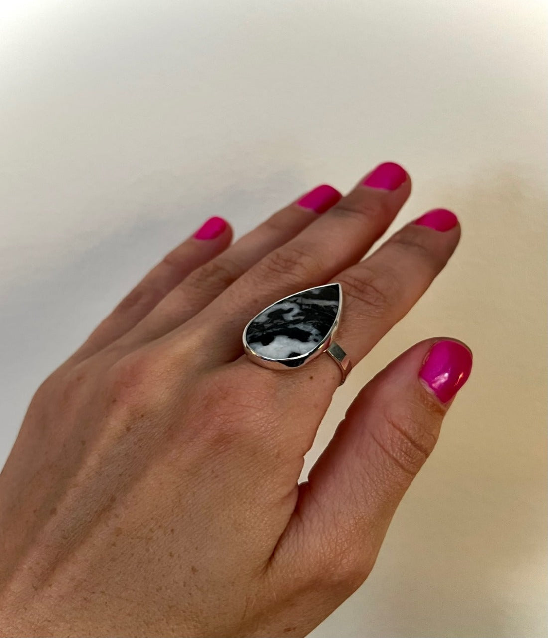 Zebra Agate Ring Size 8