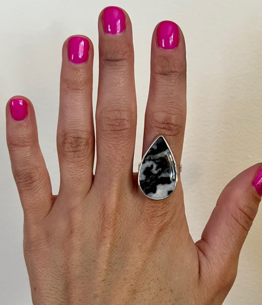 Zebra Agate Ring Size 8