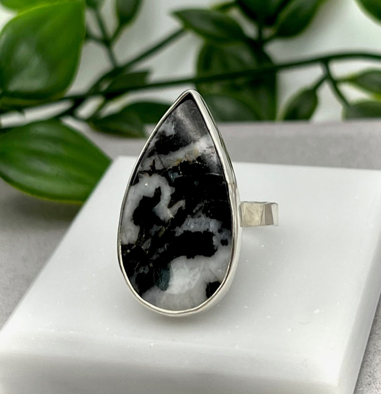 Zebra Agate Ring Size 8