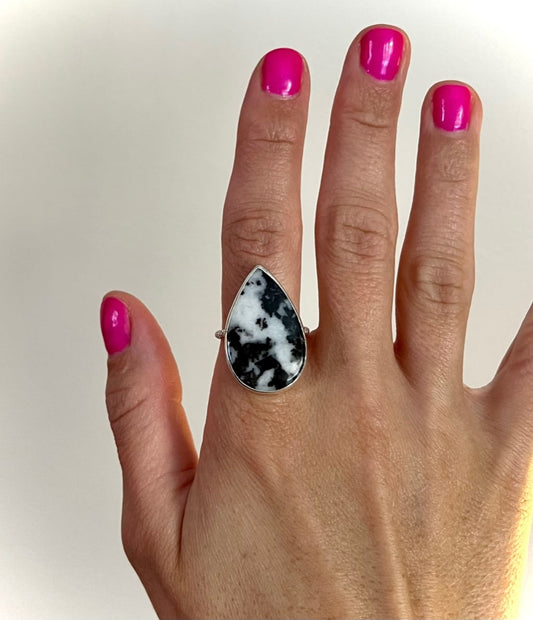 Zebra Agate Ring Size 10