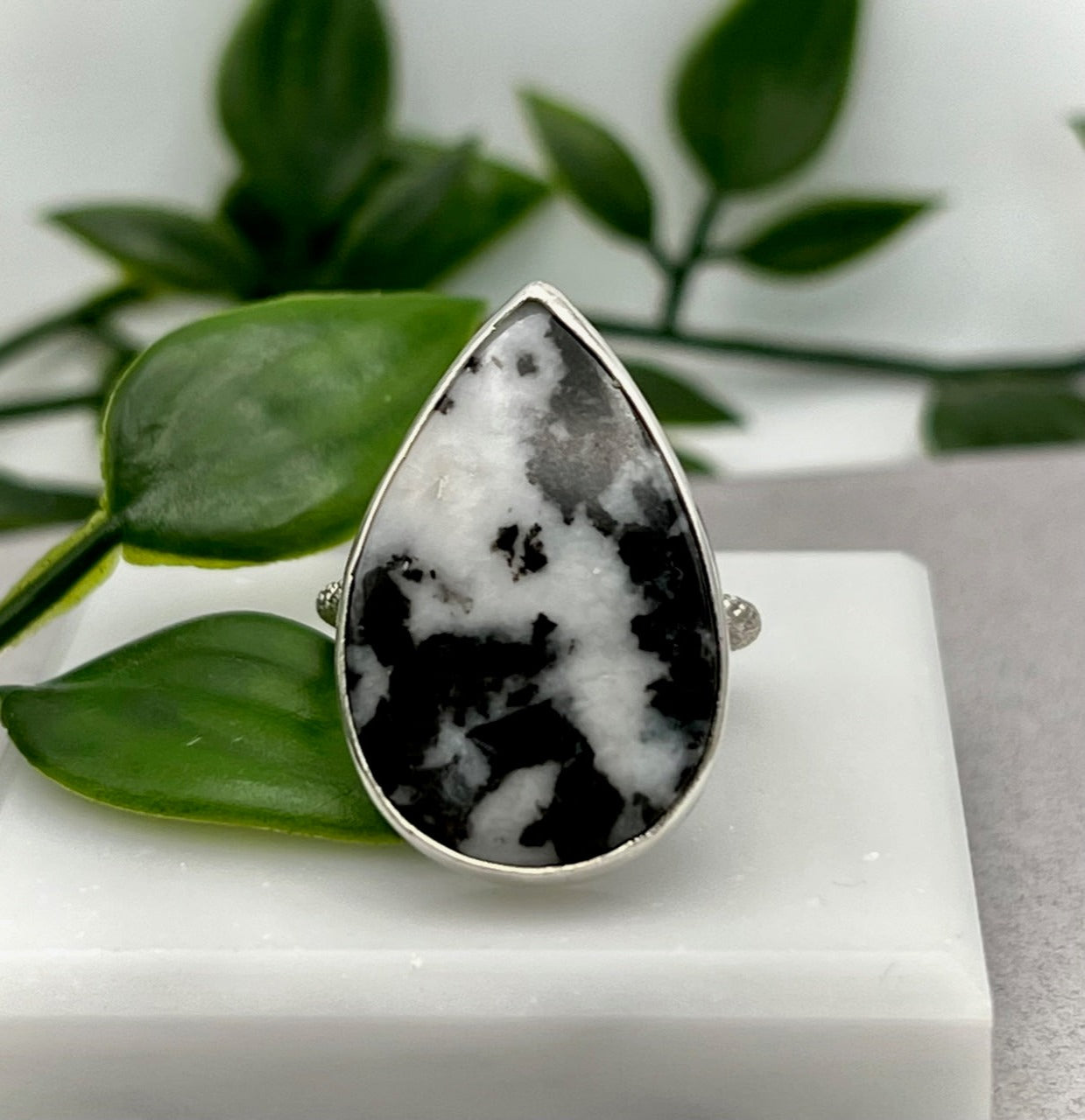 Zebra Agate Ring Size 10