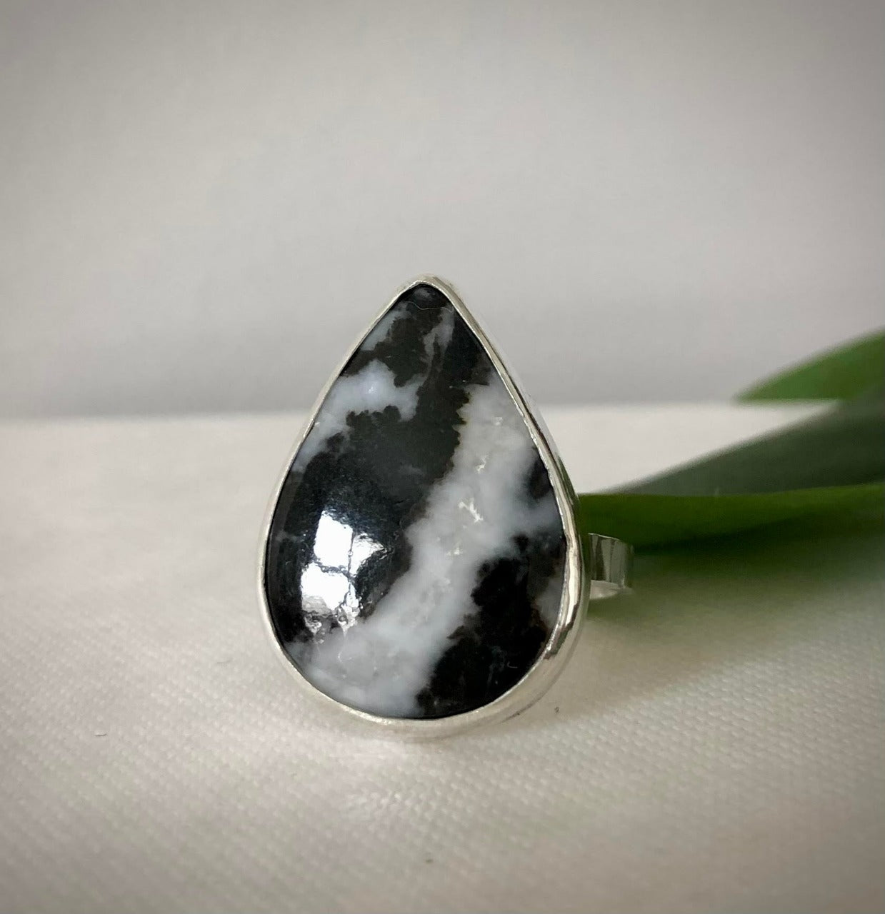 Zebra Agate Ring Size 8.5