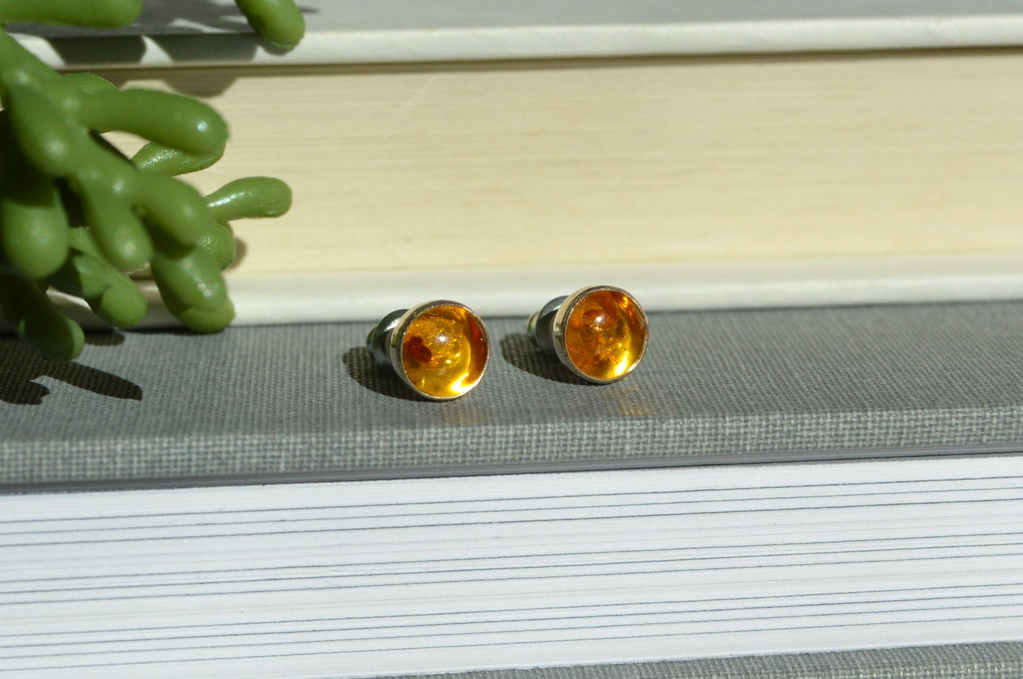 Amber Stud Earrings