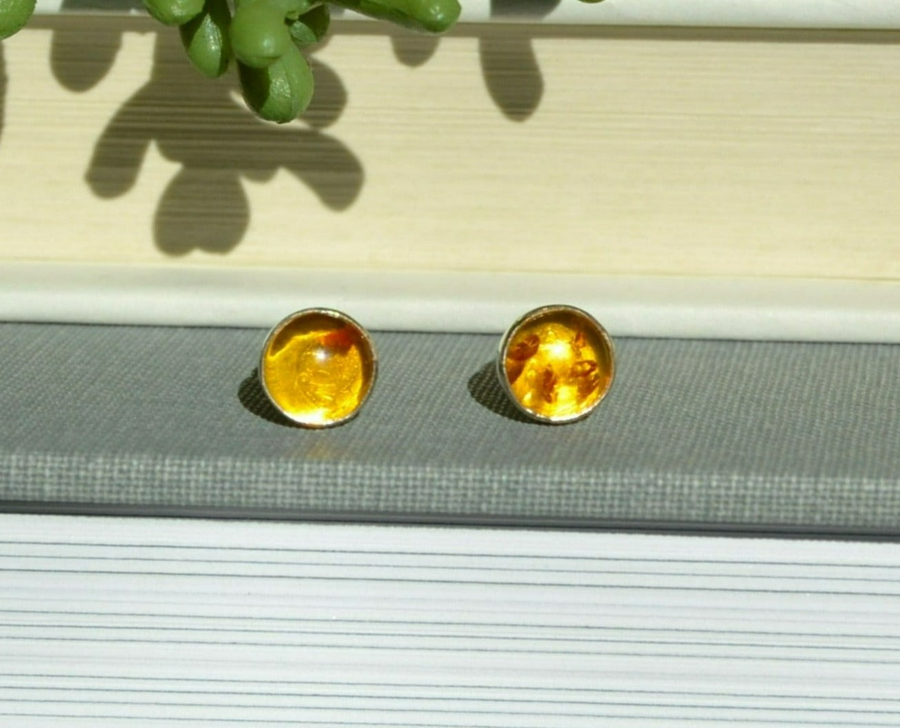 Amber Stud Earrings