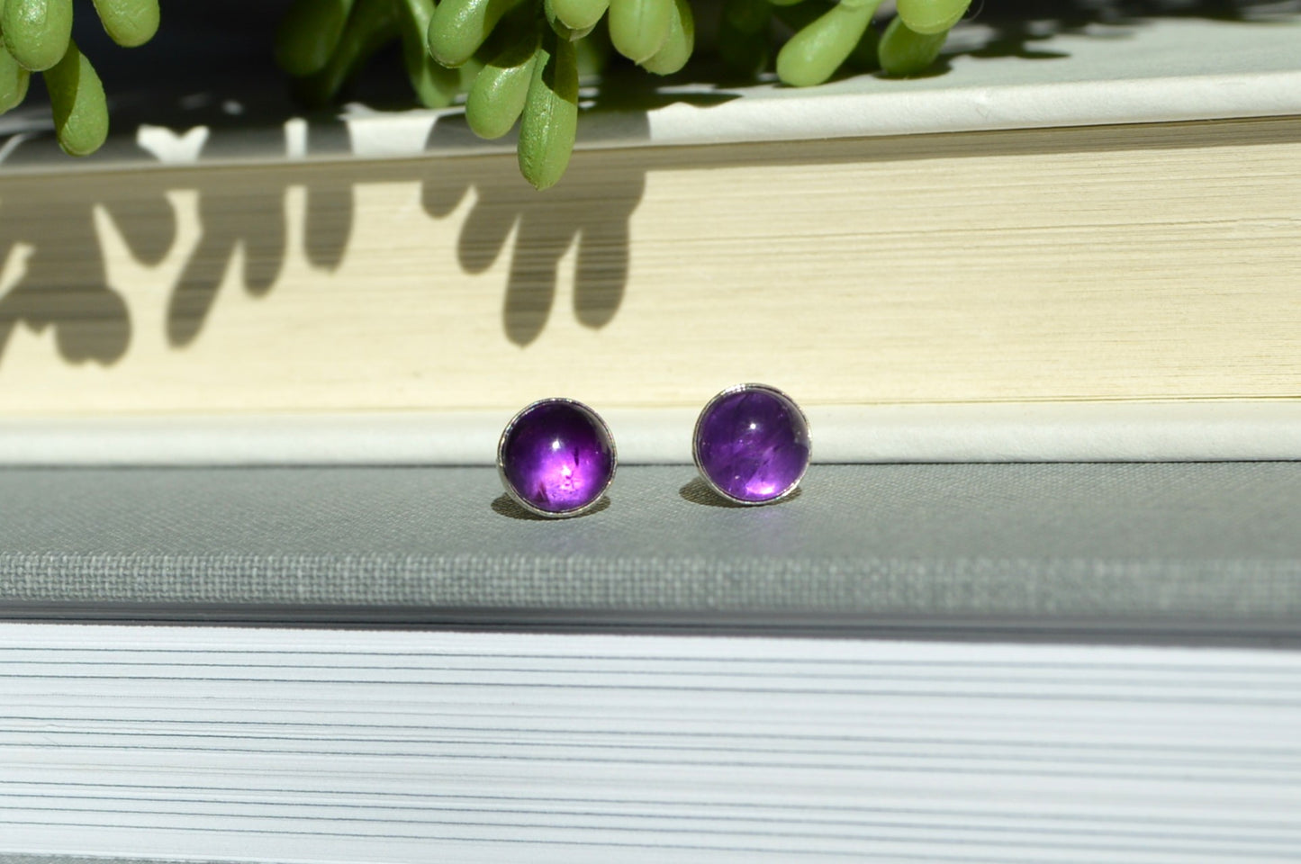 Amethyst Stud Earrings