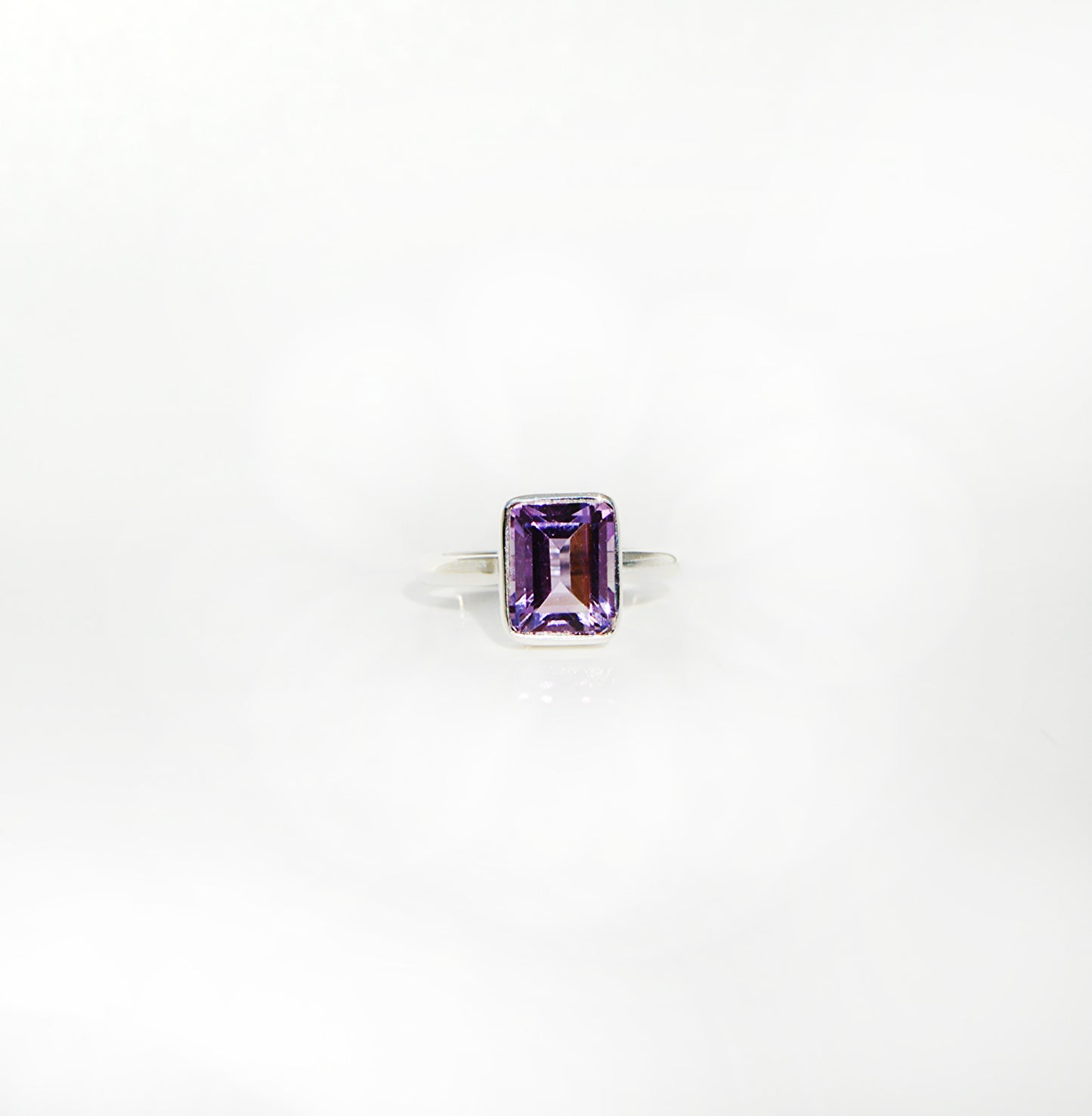 Amethyst Emerald Ring Size 9